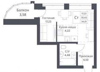 Продам квартиру студию, 30.4 м2, Новосибирск, Калининский район