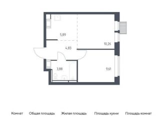 Продажа 1-комнатной квартиры, 34.5 м2, деревня Путилково