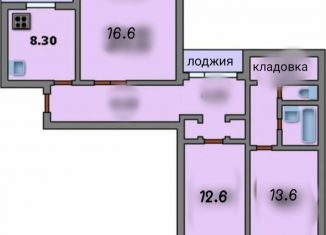 Продам 3-ком. квартиру, 76 м2, Москва, Краснодонская улица, 39, Краснодонская улица