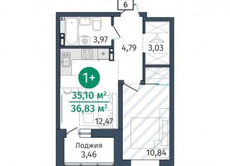 Продам 1-комнатную квартиру, 35.1 м2, Тюменская область