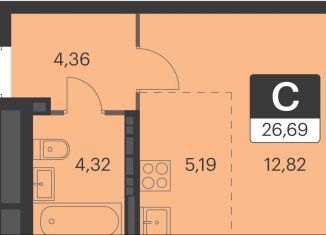 Продам квартиру студию, 26.7 м2, Свердловская область