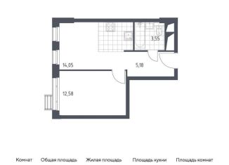 Продаю однокомнатную квартиру, 35.4 м2, Московская область, жилой комплекс Спутник, к15