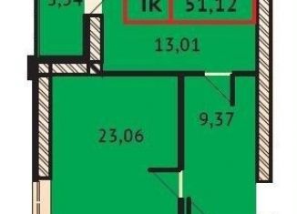 1-комнатная квартира на продажу, 51.1 м2, Ивановская область