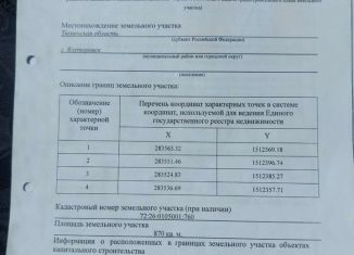 Участок на продажу, 870 сот., Ялуторовск