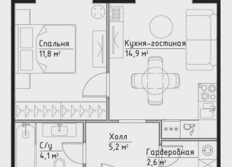 Продаю однокомнатную квартиру, 38.6 м2, Москва, метро Серпуховская