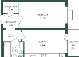 Продажа 1-ком. квартиры, 38.5 м2, Москва, метро Улица Старокачаловская, Варшавское шоссе, 170Ек1