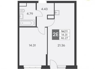 Продается однокомнатная квартира, 46.3 м2, Екатеринбург, улица Громова, 26, метро Чкаловская