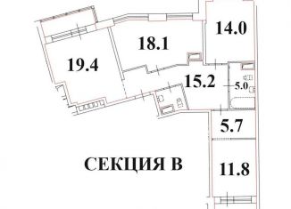 Продается 3-комнатная квартира, 92.8 м2, Санкт-Петербург, ЖК Первый Квартал, Лиговский проспект, 271