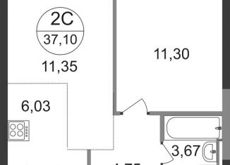 Продается двухкомнатная квартира, 37.1 м2, Балашиха, жилой квартал Новоград Павлино, к7