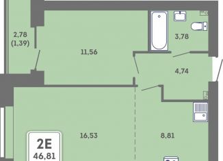 2-ком. квартира на продажу, 46.8 м2, Пермь