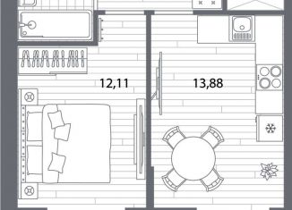 1-ком. квартира на продажу, 37.4 м2, Санкт-Петербург