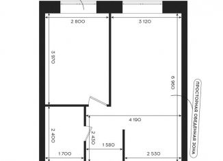 Продам 1-комнатную квартиру, 37.9 м2, Астрахань, Ленинский район