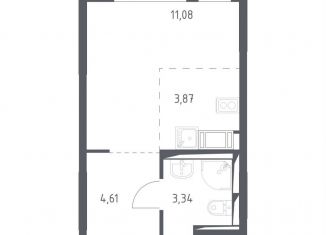 Продается квартира студия, 22.8 м2, село Ям, улица Мезенцева, 10