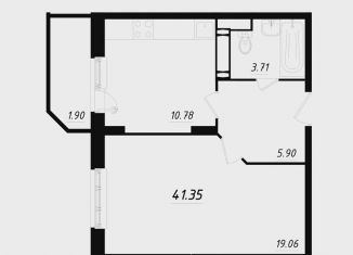 Продам 1-ком. квартиру, 41.4 м2, Подольск, Школьная улица, 41