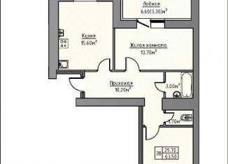 Продается 2-ком. квартира, 63.5 м2, Удмуртия