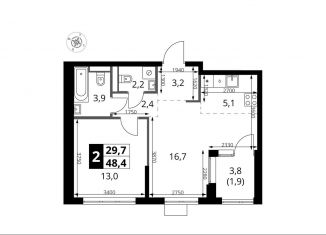 Продается 2-ком. квартира, 48.4 м2, Москва, жилой комплекс 1-й Ясеневский, к1