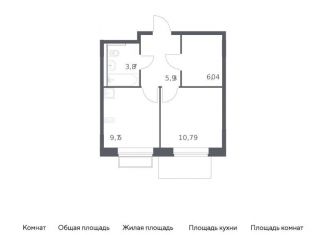 Продам 1-ком. квартиру, 36.4 м2, Москва, жилой комплекс Квартал Западный, к1