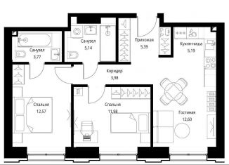 Продажа 2-ком. квартиры, 60.6 м2, Москва, метро Селигерская