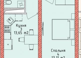 Продажа 1-комнатной квартиры, 49.4 м2, Грозный, бульвар Султана Дудаева, 8, 2-й микрорайон