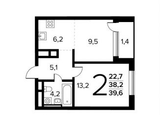 Продаю 2-комнатную квартиру, 39.6 м2, поселение Десёновское