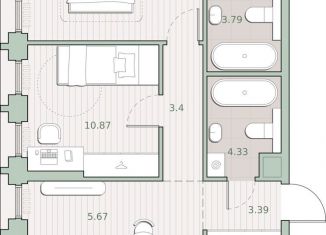 2-ком. квартира на продажу, 61.3 м2, Москва, район Кунцево