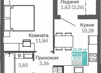 1-ком. квартира на продажу, 31 м2, Крым