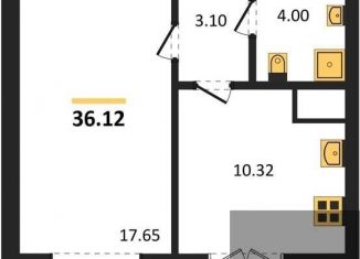 1-комнатная квартира на продажу, 36.1 м2, Воронеж, Левобережный район, Цимлянская улица, 10В