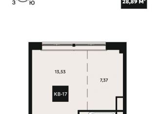 Продается 1-комнатная квартира, 28.9 м2, Хабаровский край, Миномётный проезд