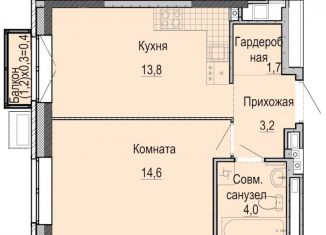 Продам 1-ком. квартиру, 37.3 м2, Ижевск, Первомайский район