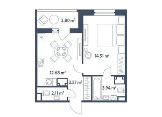 Продаю 1-ком. квартиру, 38.4 м2, Москва, жилой комплекс Светлый Мир Станция Л, к8, ЖК Светлый Мир Станция Л