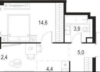 Продам 2-комнатную квартиру, 40.3 м2, Москва, Озёрная улица, 2к1, ЖК Мичурино