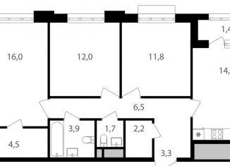 Продается 3-ком. квартира, 77.8 м2, Москва, ЖК Михалковский, Михалковская улица, 48