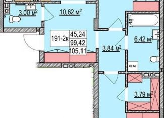 Продается 2-ком. квартира, 110.8 м2, Калининградская область, улица Гагарина, 87