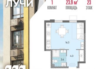 Продажа квартиры студии, 23.9 м2, Москва, ЗАО