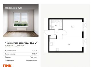 Продается 1-ком. квартира, 35.9 м2, Москва