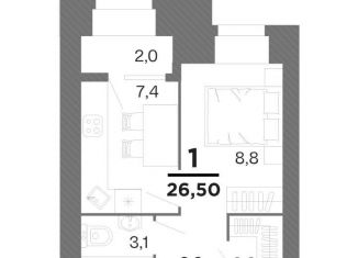 Продается 1-комнатная квартира, 25.5 м2, Рязанская область