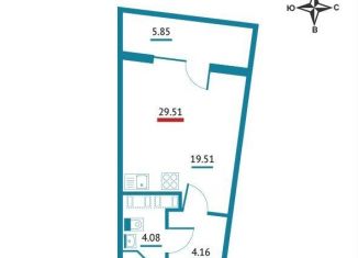 Продам квартиру студию, 29.5 м2, Мурино