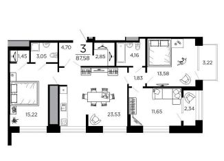 Продам 3-комнатную квартиру, 87.6 м2, Рязанская область, 1-я Железнодорожная улица, 18