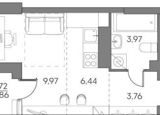 Продам квартиру студию, 25 м2, Москва, метро Нижегородская, Рязанский проспект, 2с27