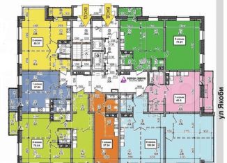 Квартира на продажу свободная планировка, 46 м2, Иркутск, ЖК Якоби-Парк, улица Якоби, 12