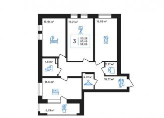 Продам 3-ком. квартиру, 98.9 м2, Липецкая область