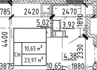 Продам квартиру студию, 24 м2, Ленинградская область, улица Якова Золина