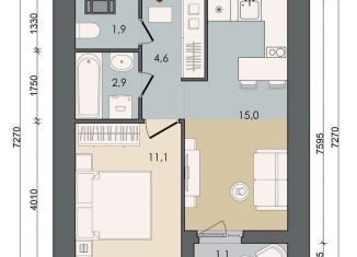 Продается 1-ком. квартира, 36.6 м2, Ленинградская область