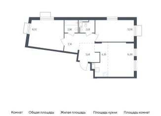 Продается 2-комнатная квартира, 69.4 м2, посёлок Песочный, жилой комплекс Курортный квартал, 4