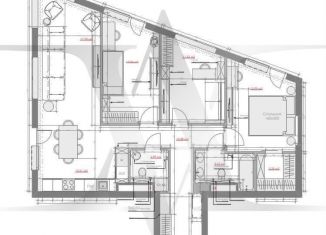 Продается 3-комнатная квартира, 92.5 м2, Москва, улица Народного Ополчения, 15к3, ЖК Веллтон Тауэрс