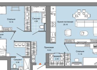 4-комнатная квартира на продажу, 86 м2, Киров, улица 4-й Пятилетки, 86