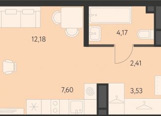 Продается квартира студия, 29.9 м2, Екатеринбург, метро Чкаловская