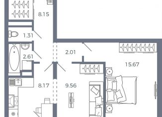 Продаю 2-ком. квартиру, 49.6 м2, Самарская область