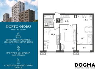 2-комнатная квартира на продажу, 57.7 м2, Новороссийск