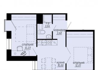 Продаю 2-комнатную квартиру, 41.6 м2, Санкт-Петербург, метро Площадь Мужества